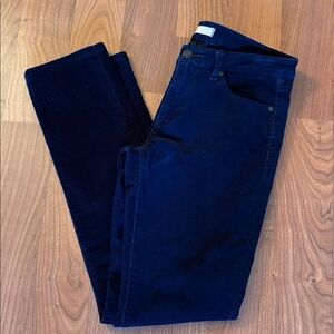 Uniqlo Navy Corduroy Straight Mid Rise